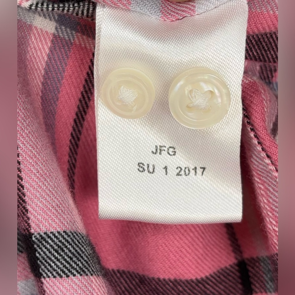 NEW UNTUCKit Florio 100% Cotton Long Sleeve Button Up Pink Plaid Shirt 0‎ 1031 - Picture 6 of 7
